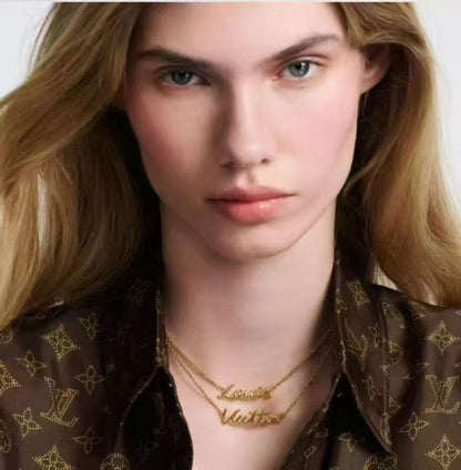 [Aurelle Style]LV Script Necklace