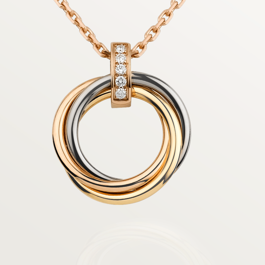 [Aurelle Style]TRINITY NECKLACE GOLD  DIAMONDS