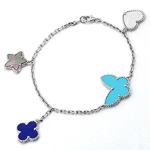[Aurelle Style]LUCKY SPRING SILVER BRACELET 4 MOTIF
