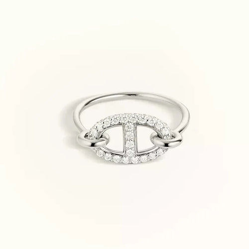 [Aurelle Style]RONDE SMALL SILVER DIAMOND RING