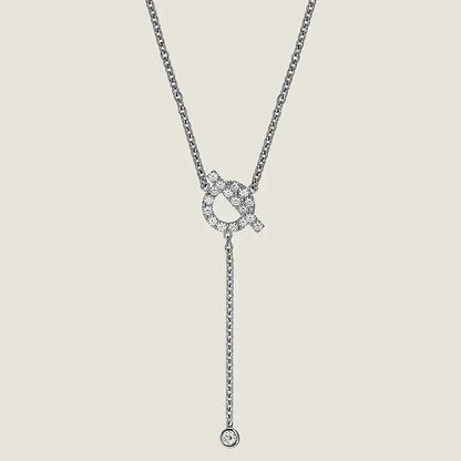[Aurelle Style]FINESSE SILVER DIAMOND NECKLACE