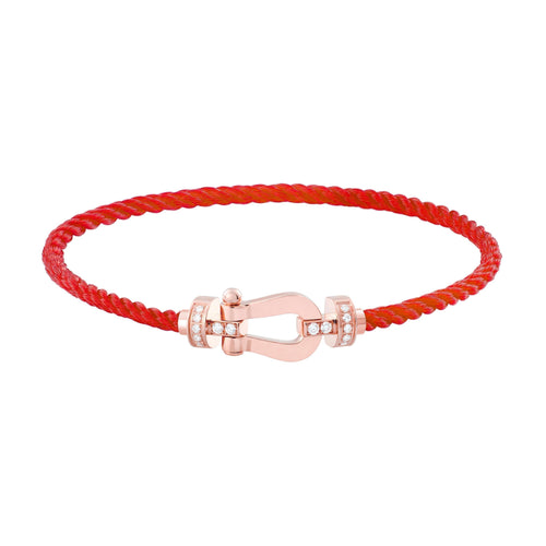 [Aurelle Style]FORCE 10 HALF DIAMOND PINK GOLD RED CORDERI LARGE AND MEDIUM MODEL