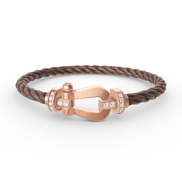 [Aurelle Style]FORCE LARGE HORSESHOE HALF DIAMOND BRACELET ROSE GOLD