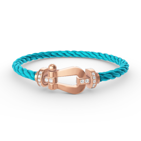 [Aurelle Style]FORCE LARGE HORSESHOE HALF DIAMOND BRACELET ROSE GOLD