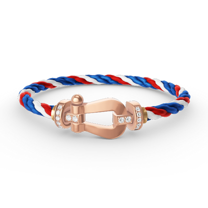 [Aurelle Style]FORCE LARGE HORSESHOE HALF DIAMOND BRACELET ROSE GOLD