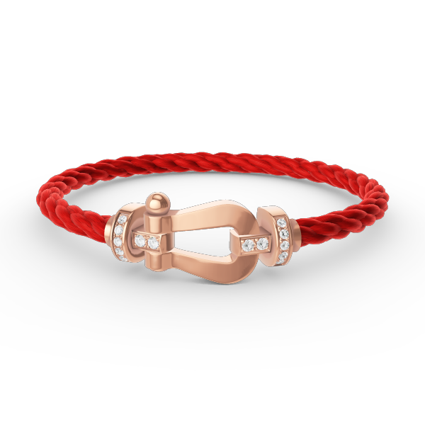 [Aurelle Style]FORCE LARGE HORSESHOE HALF DIAMOND BRACELET ROSE GOLD