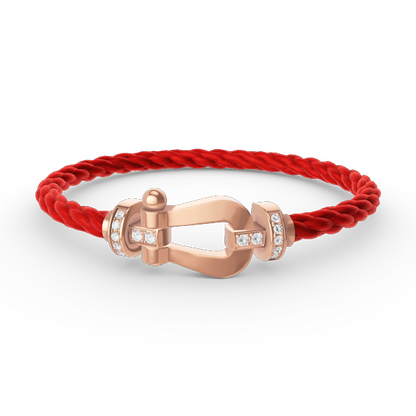 [Aurelle Style]FORCE LARGE HORSESHOE HALF DIAMOND BRACELET ROSE GOLD