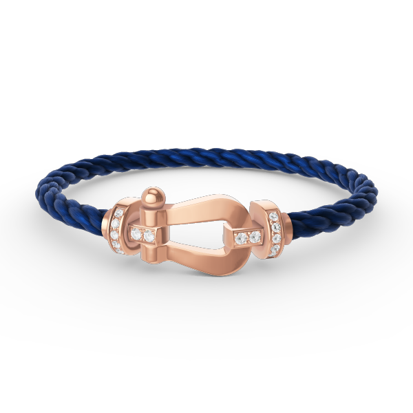 [Aurelle Style]FORCE LARGE HORSESHOE HALF DIAMOND BRACELET ROSE GOLD