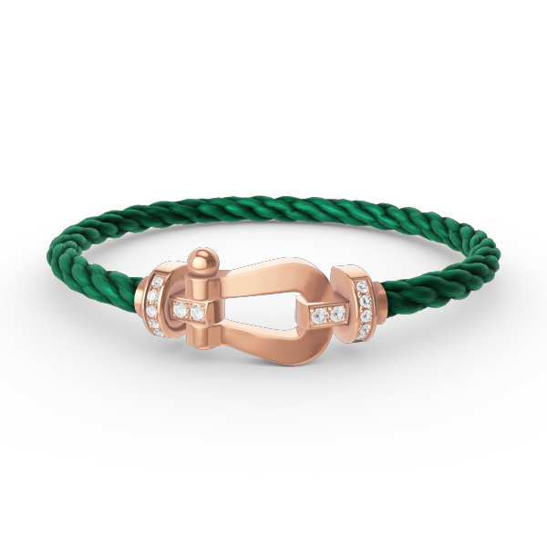 [Aurelle Style]FORCE LARGE HORSESHOE HALF DIAMOND BRACELET ROSE GOLD