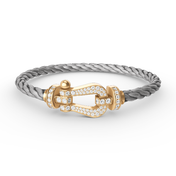 [Aurelle Style]FORCE LARGE HORSESHOE FULL DIAMOND BRACELET GOLD