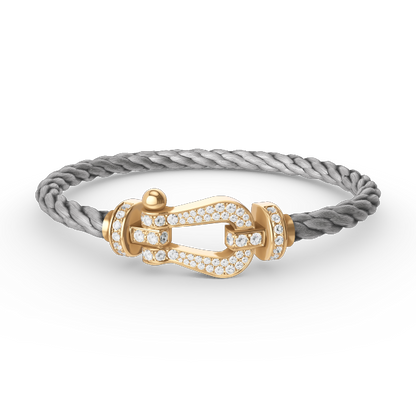 [Aurelle Style]FORCE LARGE HORSESHOE FULL DIAMOND BRACELET GOLD
