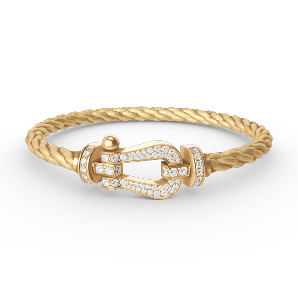 [Aurelle Style]FORCE LARGE HORSESHOE FULL DIAMOND BRACELET GOLD