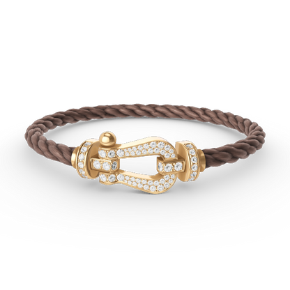 [Aurelle Style]FORCE LARGE HORSESHOE FULL DIAMOND BRACELET GOLD