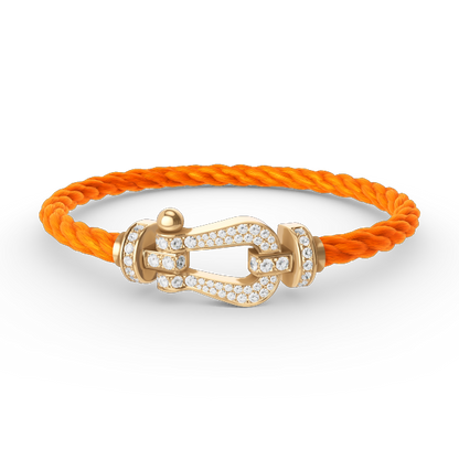 [Aurelle Style]FORCE LARGE HORSESHOE FULL DIAMOND BRACELET GOLD