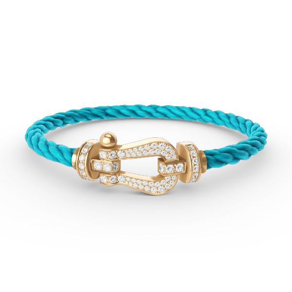 [Aurelle Style]FORCE LARGE HORSESHOE FULL DIAMOND BRACELET GOLD