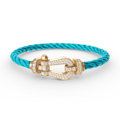 [Aurelle Style]FORCE LARGE HORSESHOE FULL DIAMOND BRACELET GOLD