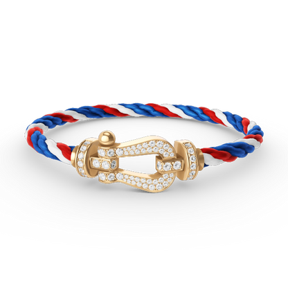 [Aurelle Style]FORCE LARGE HORSESHOE FULL DIAMOND BRACELET GOLD