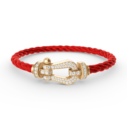 [Aurelle Style]FORCE LARGE HORSESHOE FULL DIAMOND BRACELET GOLD