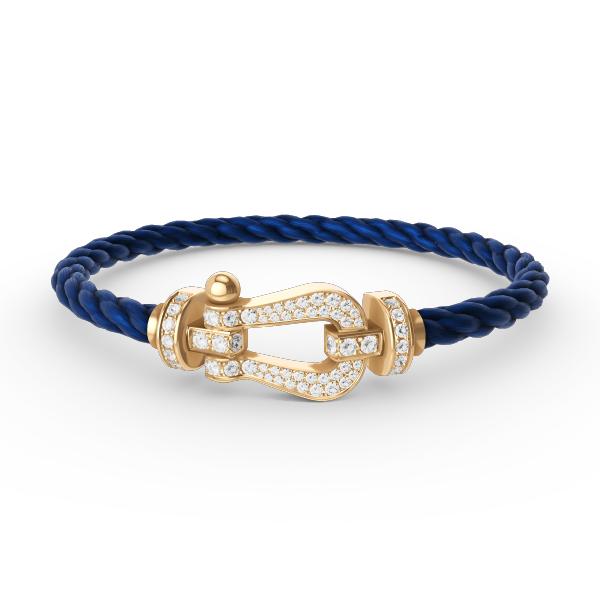 [Aurelle Style]FORCE LARGE HORSESHOE FULL DIAMOND BRACELET GOLD