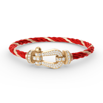 [Aurelle Style]FORCE LARGE HORSESHOE FULL DIAMOND BRACELET GOLD