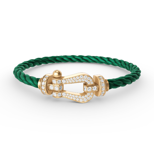 [Aurelle Style]FORCE LARGE HORSESHOE FULL DIAMOND BRACELET GOLD