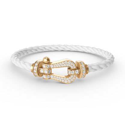 [Aurelle Style]FORCE LARGE HORSESHOE FULL DIAMOND BRACELET GOLD