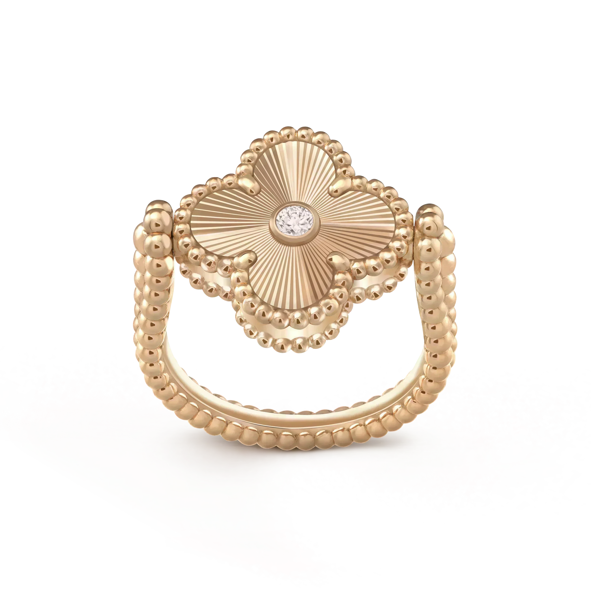 [Aurelle Style]CLOVER RIVERSIBLE ROSE GOLD RING