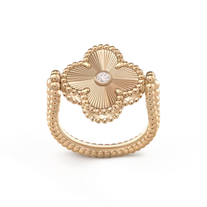 [Aurelle Style]CLOVER RIVERSIBLE ROSE GOLD RING