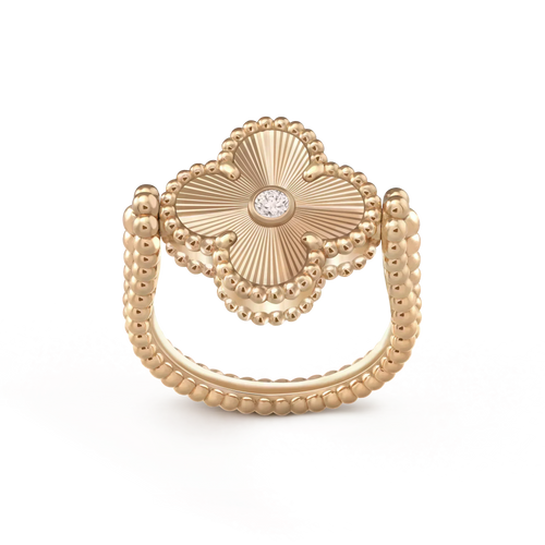 [Aurelle Style]CLOVER RIVERSIBLE ROSE GOLD RING