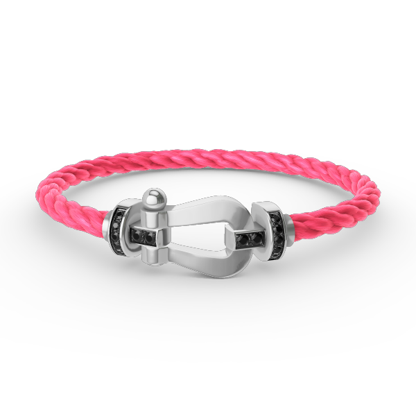 [Aurelle Style]FORCE LARGE HORSESHOE BLACK DIAMOND BRACELET SILVER