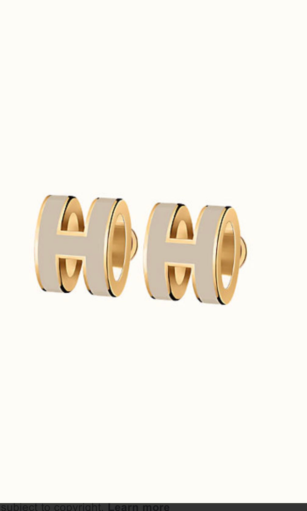 [Aurelle Style]MINI POP H GOLD EARRINGS GREY