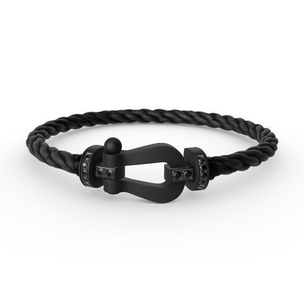 [Aurelle Style]FORCE LARGE SERIES HORSESHOE BLACK SAMURAI BRACELET