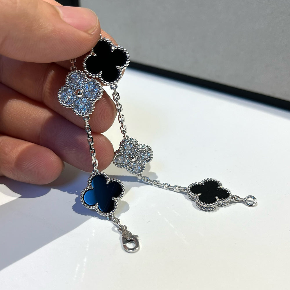 [Aurelle Style] CLOVER 5 MOTIF ONYXS BRACELET COLLECTION