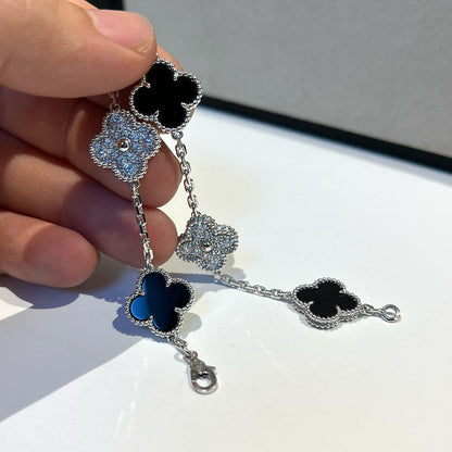 [Aurelle Style] CLOVER 5 MOTIF ONYXS BRACELET COLLECTION