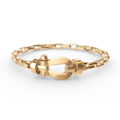 [Aurelle Style]FORCE LARGE HORSESHOE CLASP  METAL BRACELET