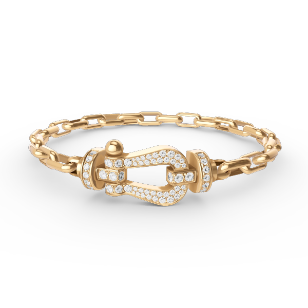 [Aurelle Style]FORCE LARGE HORSESHOE CLASP  METAL BRACELET