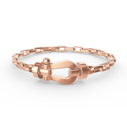 [Aurelle Style]FORCE LARGE HORSESHOE CLASP  METAL BRACELET