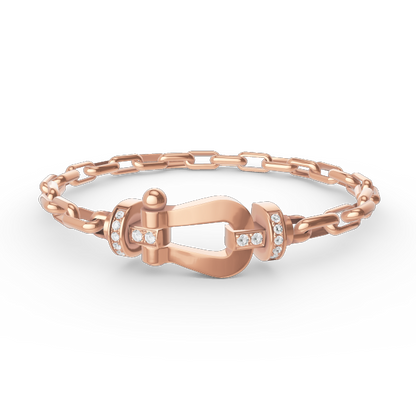 [Aurelle Style]FORCE LARGE HORSESHOE CLASP  METAL BRACELET