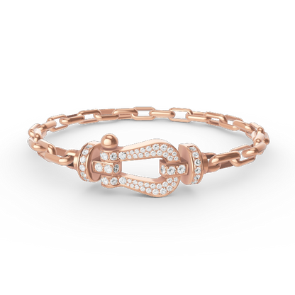[Aurelle Style]FORCE LARGE HORSESHOE CLASP  METAL BRACELET