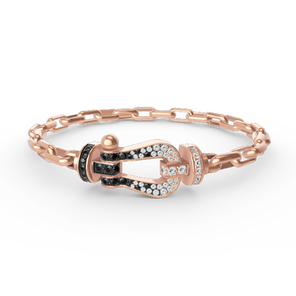 [Aurelle Style]FORCE LARGE HORSESHOE CLASP  METAL BRACELET