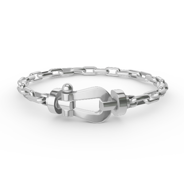 [Aurelle Style]FORCE LARGE HORSESHOE CLASP  METAL BRACELET