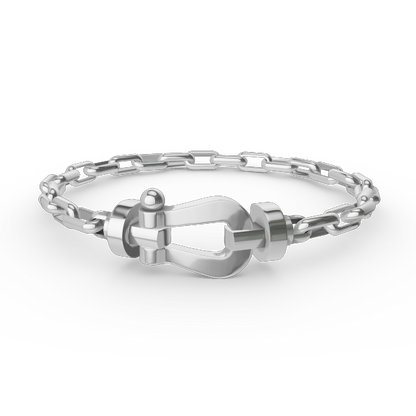 [Aurelle Style]FORCE LARGE HORSESHOE CLASP  METAL BRACELET