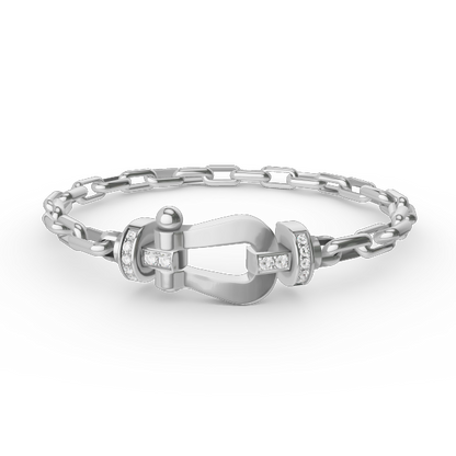 [Aurelle Style]FORCE LARGE HORSESHOE CLASP  METAL BRACELET