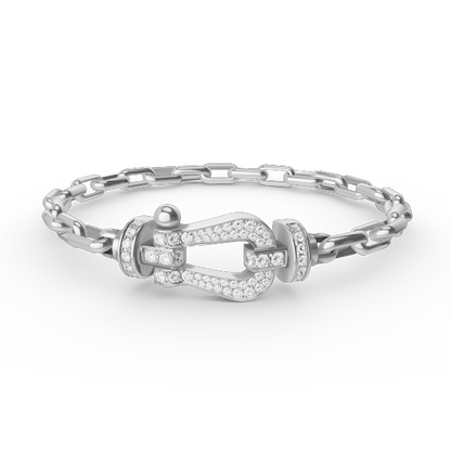 [Aurelle Style]FORCE LARGE HORSESHOE CLASP  METAL BRACELET