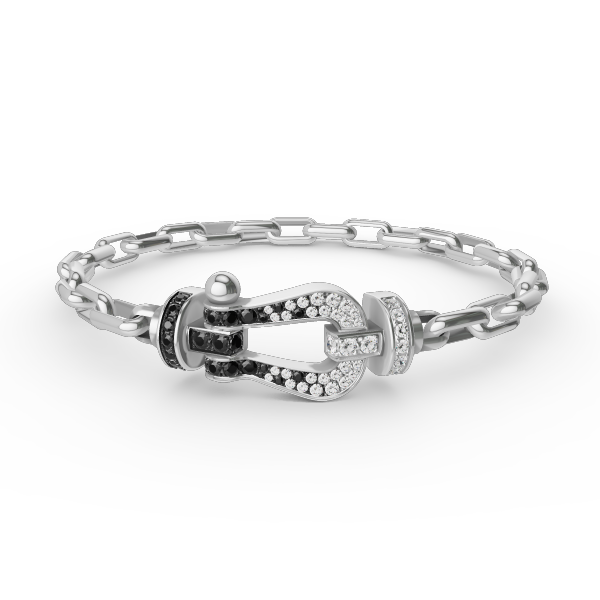 [Aurelle Style]FORCE LARGE HORSESHOE CLASP  METAL BRACELET