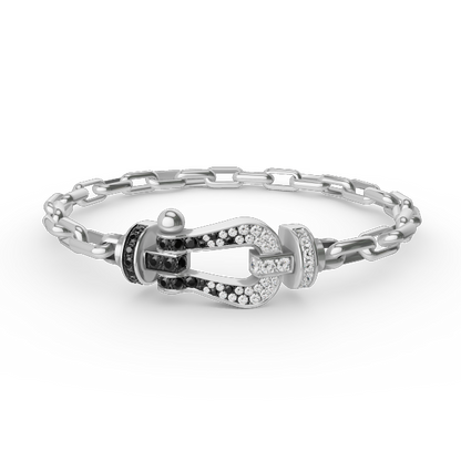 [Aurelle Style]FORCE LARGE HORSESHOE CLASP  METAL BRACELET