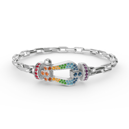 [Aurelle Style]FORCE LARGE HORSESHOE CLASP  METAL BRACELET