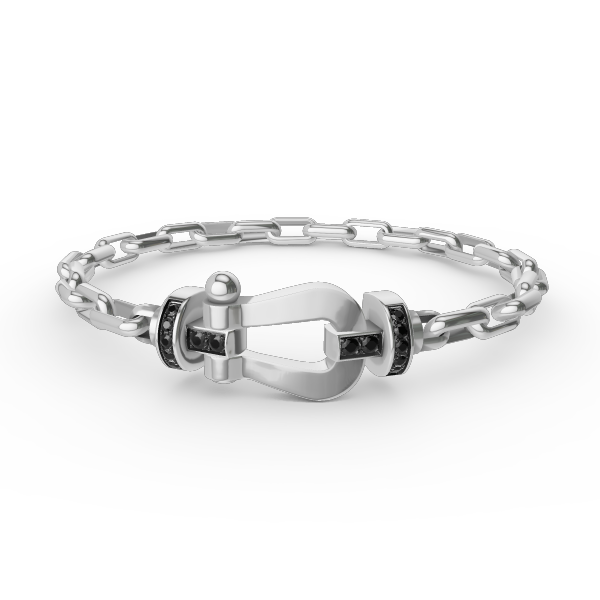 [Aurelle Style]FORCE LARGE HORSESHOE CLASP  METAL BRACELET