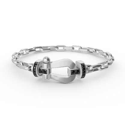 [Aurelle Style]FORCE LARGE HORSESHOE CLASP  METAL BRACELET