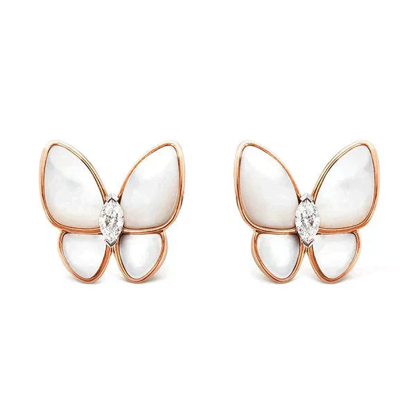 [Aurelle Style]BUTTERFLY MOP DIAMOND EARRINGS